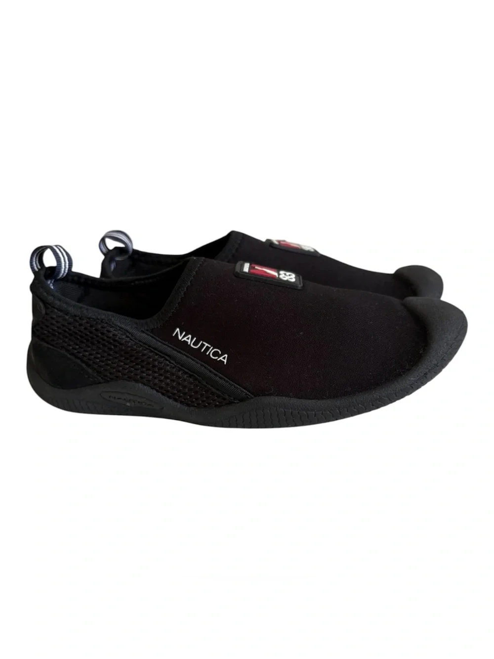 Nautica Black Beach shoes  with Red Lining
